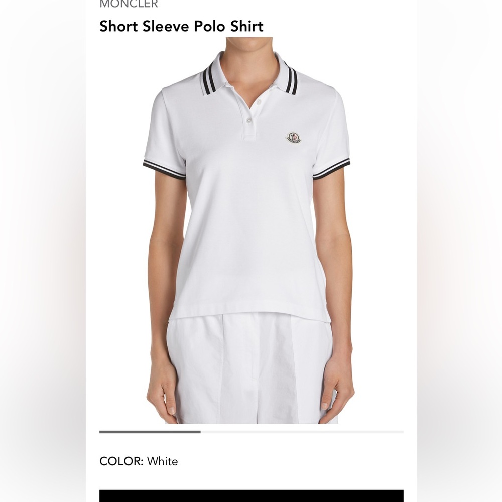 Montcler white polo size S